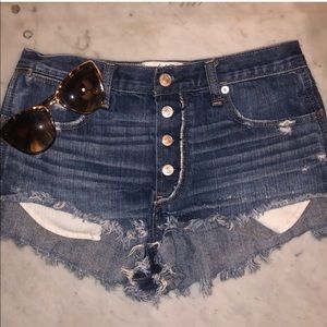 AF high rise denim festival shorts